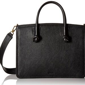 Elegant Black Leather Handbag